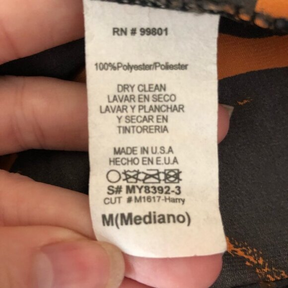 Francesca’s boutique Alya tunic top orange navy - Picture 9 of 9